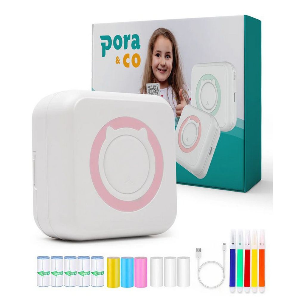 Pora&co Mini printer for mobile, pink
