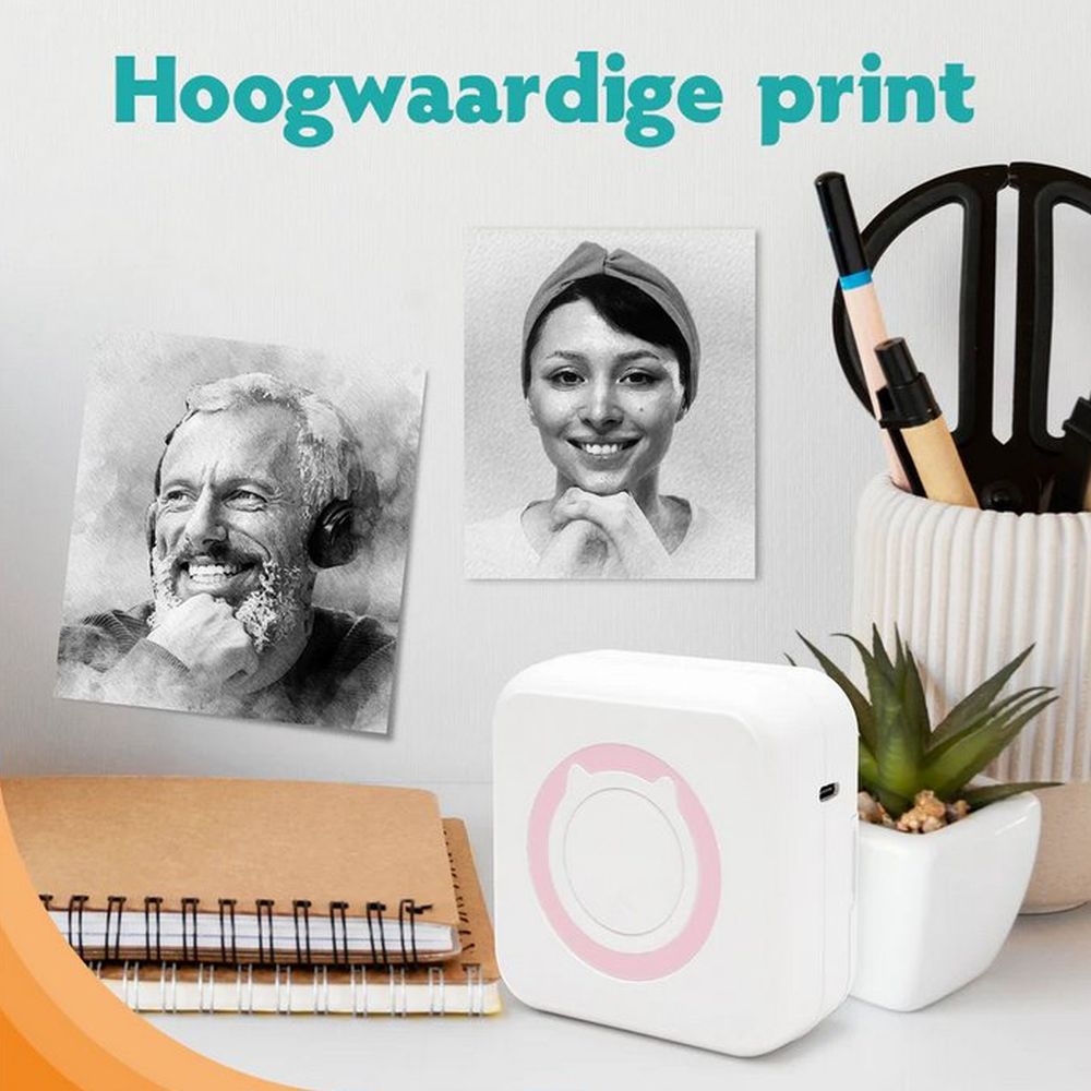 Pora&co Mini printer for mobile, pink