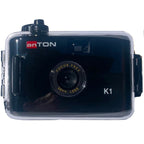 anTON K1 film camera with underwater housing, black