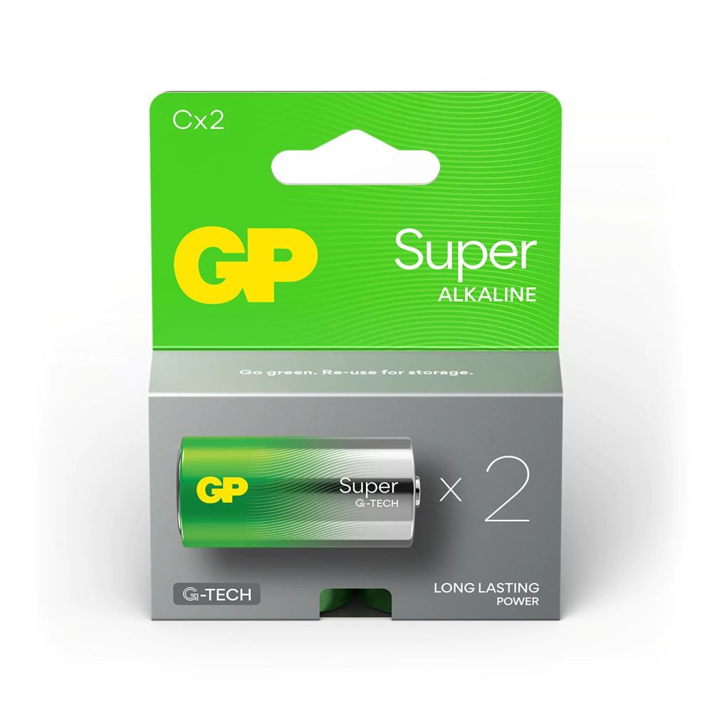 GP Super Alkaline C Baby battery small rod, blister 2
