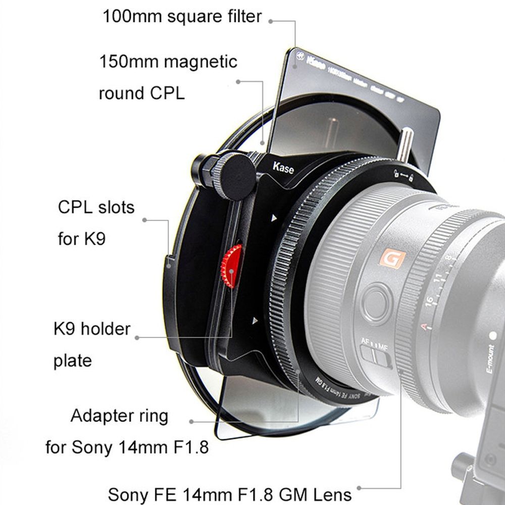 Kase K100 K9 Kit Sony 14mm F1.8 with CPL