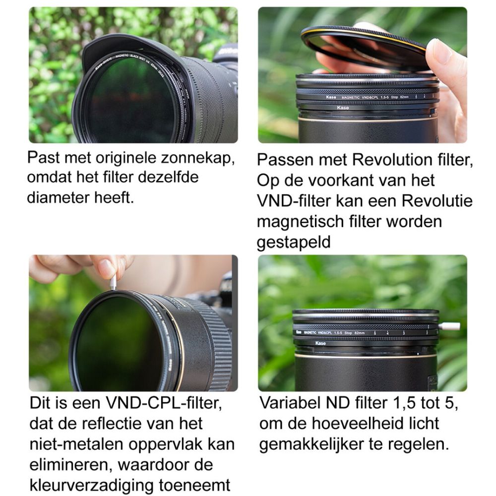 Kase Video Kit VND-CPL with White Mist Filter 77mm