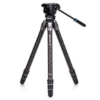 Benro Tortoise Carbon Tripod with S4PRO Video Head 34C Levelling Base
