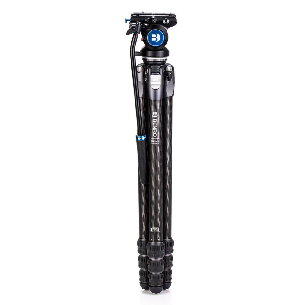 Benro Tortoise Carbon Tripod with S4PRO Video Head 34C Levelling Base
