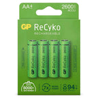 GP NiMH ReCyko AA 2600mAh 1.2V Rechargeable, 4 Pieces