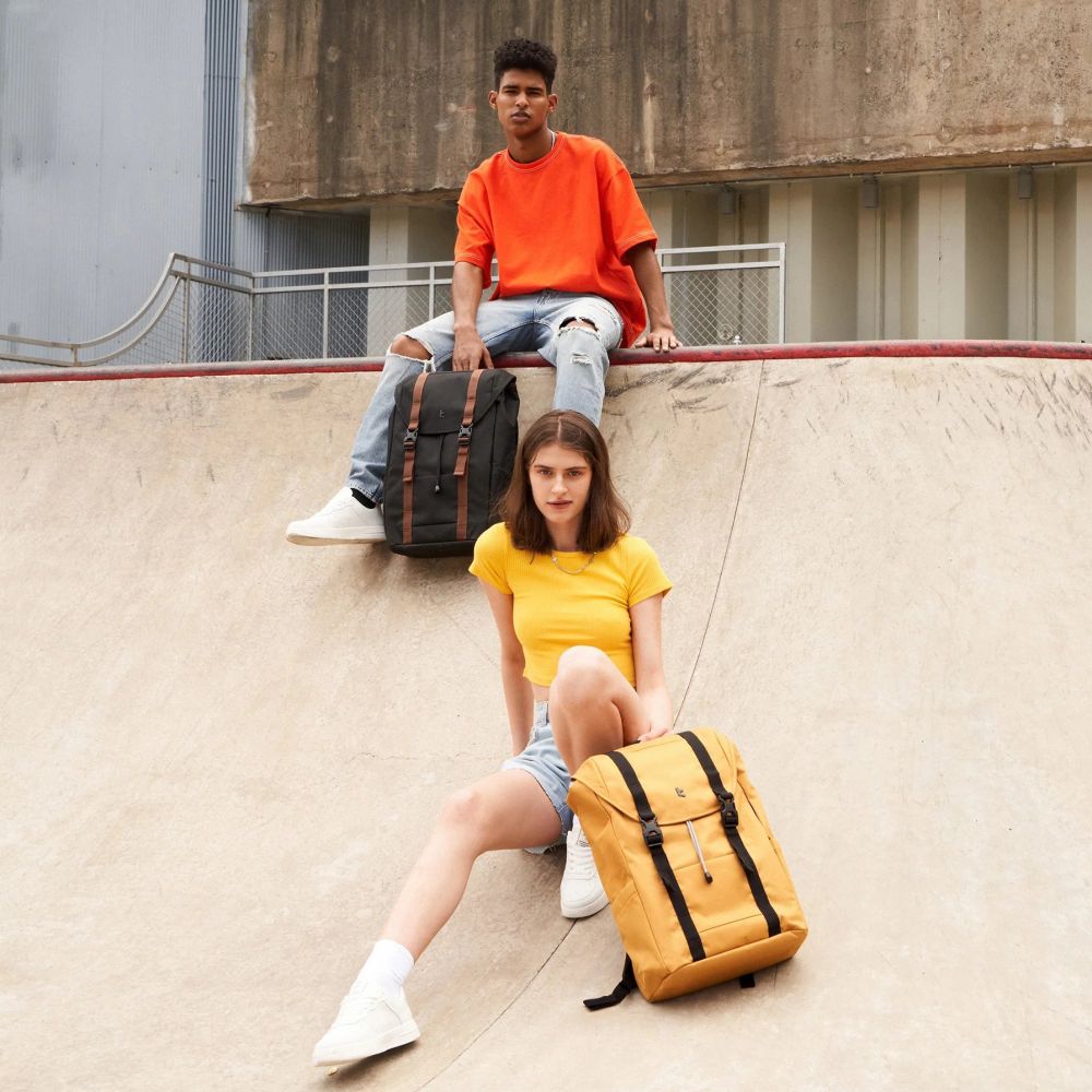 Tomtoc VintPack-TA1 22L Laptop backpack, yellow