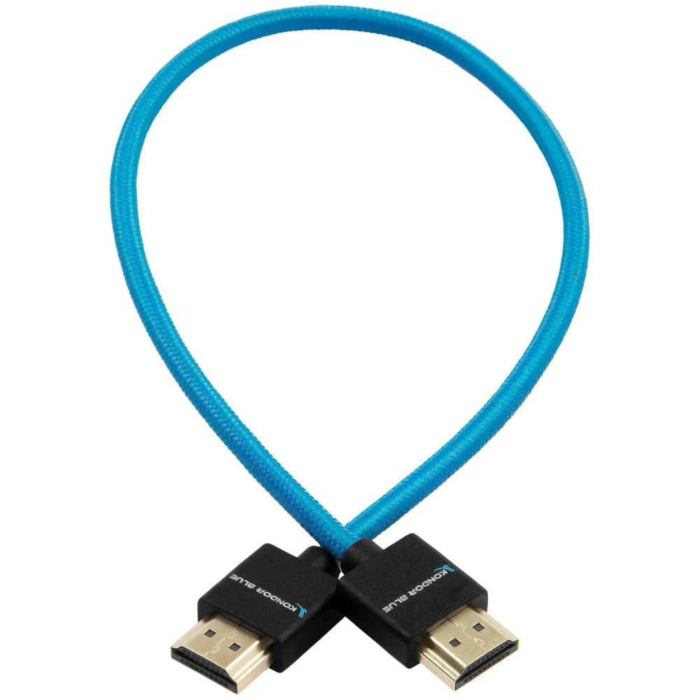 Kondor Blue HDMI to HDMI 16" thin braided cable for on-camera monitors