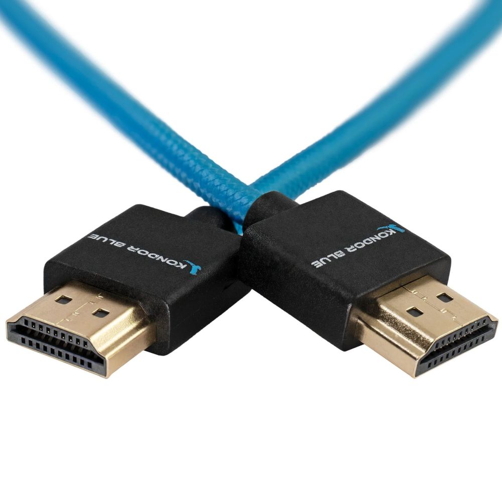 Kondor Blue HDMI to HDMI 16" thin braided cable for on-camera monitors