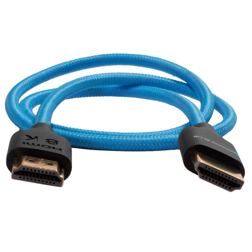 Kondor Blue 4K HDMI 2.0 Braided Blue Cable / 2 Feet