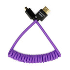Kondor Blue Gerald Undone Micro HDMI to Full HDMI cable 12"-24" curled