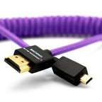 Kondor Blue Gerald Undone Micro HDMI to Full HDMI cable 12"-24" curled