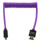Kondor Blue Gerald Undone Micro HDMI to Full HDMI cable 12"-24" curled