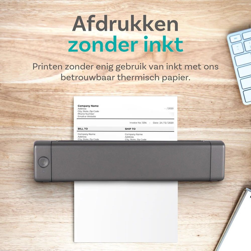 Pora&co Thermal A4 printer, grey