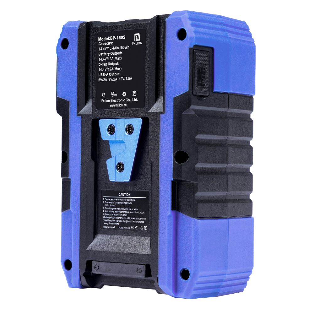 Fxlion Cool Black V-Mount Battery, 14.4V, 150Wh with USB, D-Tap