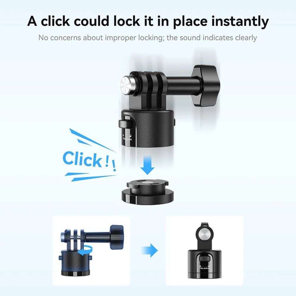Telesin Magnetic Quick Release Adapter Set