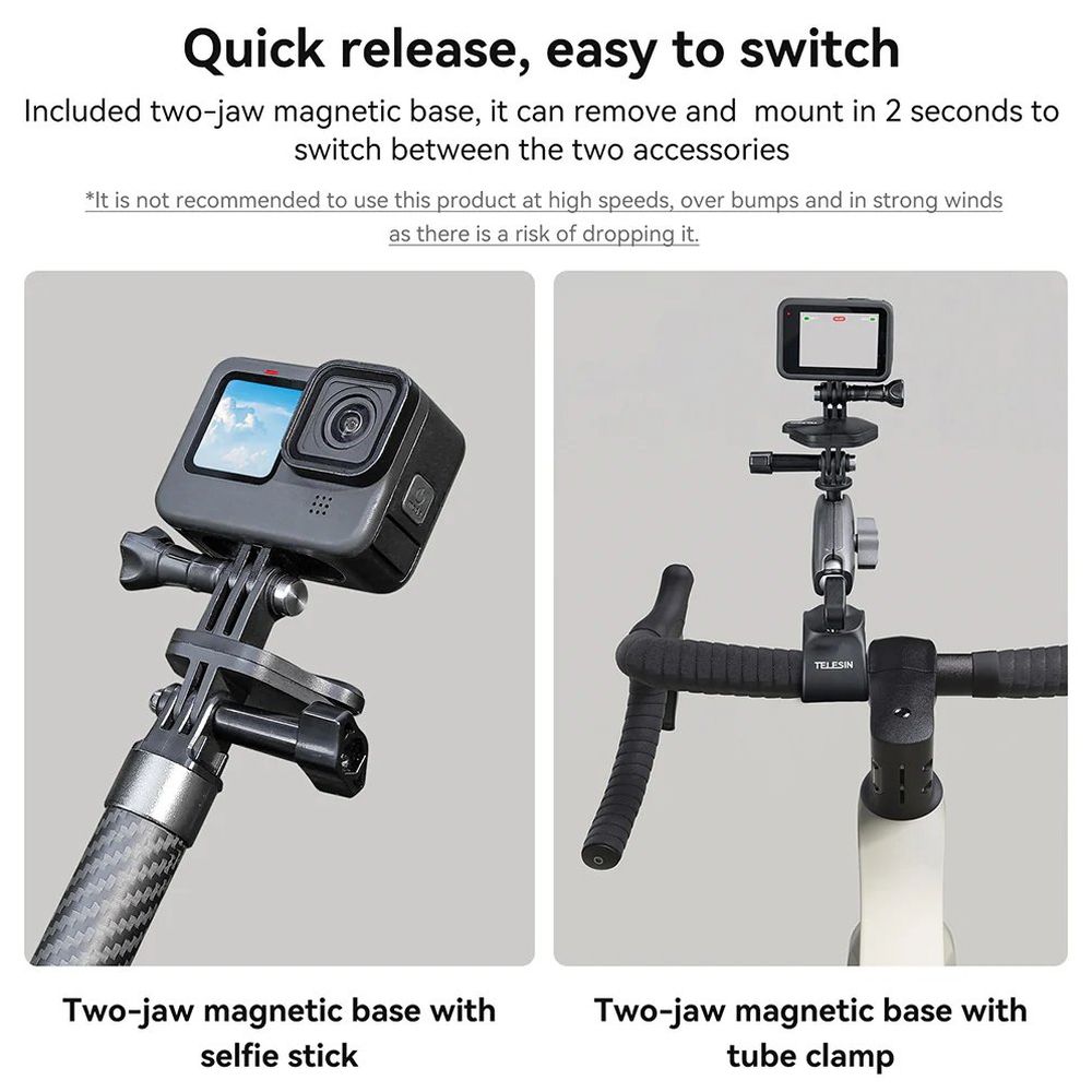 Telesin Magnetic Mount for GoPro with neck attachment