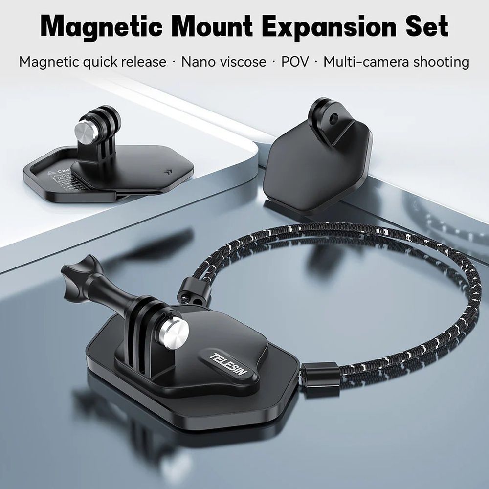 Telesin Magnetic Mount for GoPro with neck attachment
