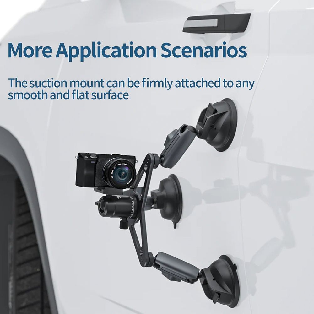 Telesin 3-Arm Suction Mount for GoPro+camera (with 3 suction cups)