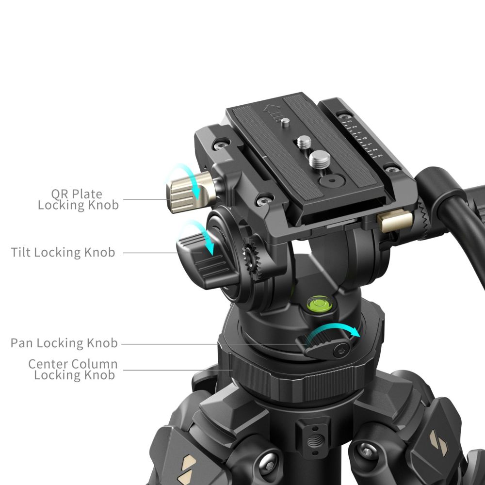 SmallRig Lightweight Video Carbon Fiber Tripod Kit AD-50 Pro 4420