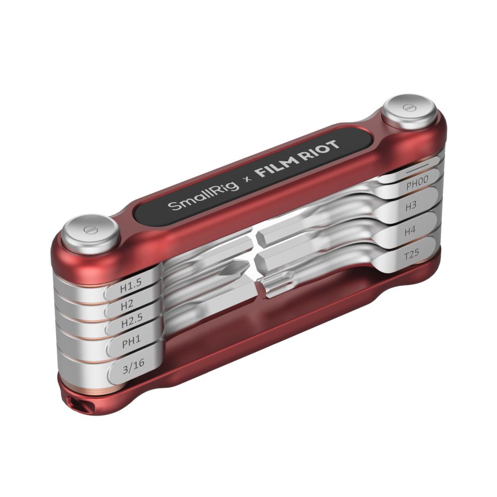 SmallRig x FILM RIOT 10-in-1 Folding Wrench Set with Multiple Angle Positioning (Red) 4813