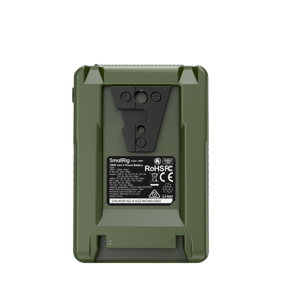 SmallRig 4930 VB99 Mini V-Mount Battery - Green
