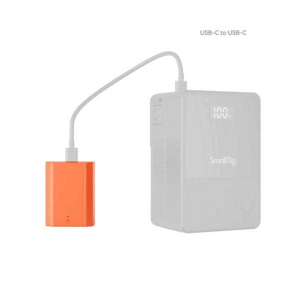 SmallRig 4969 NP-FZ100 USB-C Rechargeable Camera Battery orange