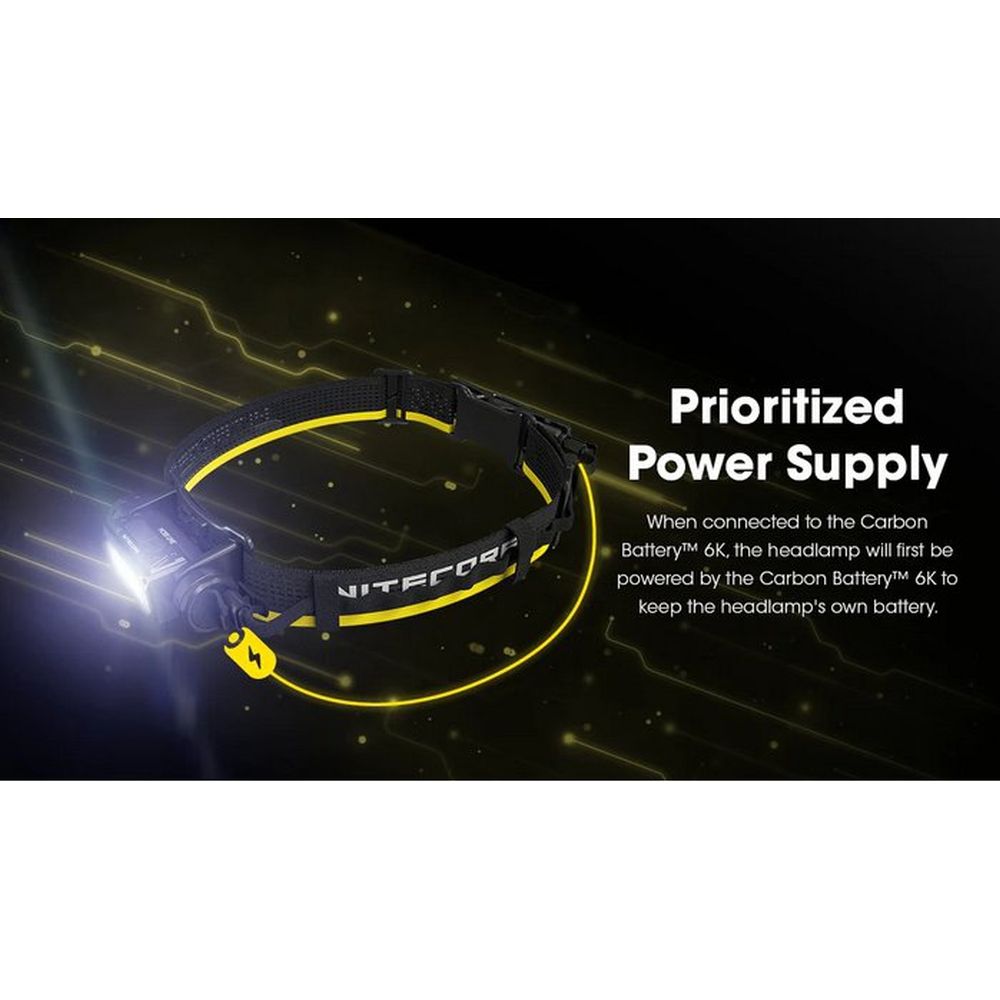 Nitecore Carbon Battery 6K Extended Headlamp Runtime Kit