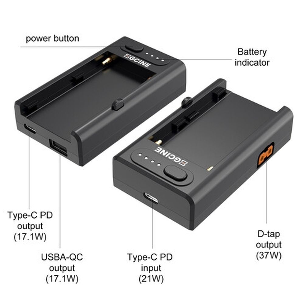 ZGCINE NPF battery Multi Use Charger Adapter with USB and D-Tap