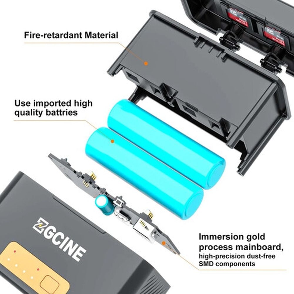 ZGCINE GoPro Battery Charging Case + 2x 901 Battery
