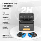 ZGCINE GoPro Battery Charging Case + 2x 901 Battery