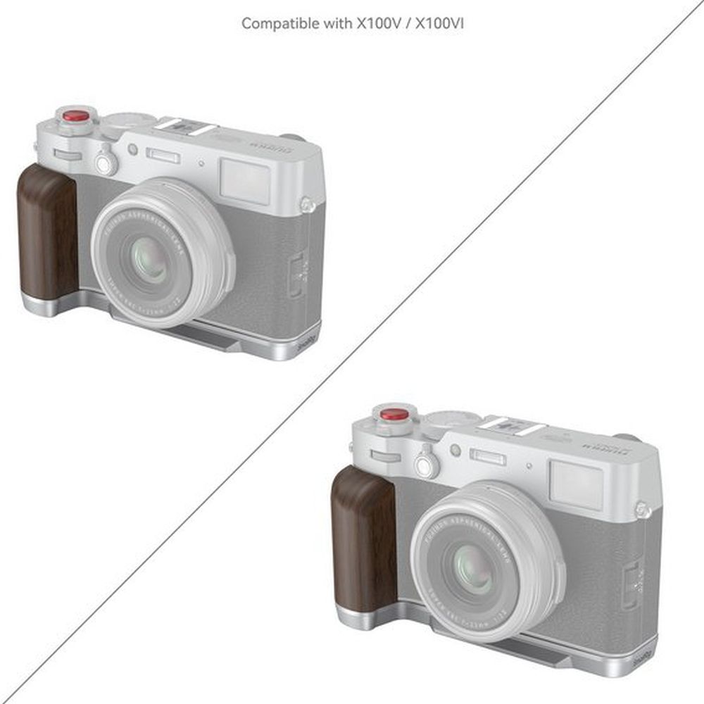 SmallRig 4804 Wooden L-Shape Grip for Fujifilm X100VI / X100V, silver