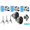 Nanlite FC-60B LED Bi-colour Spot Light tripple kit (with case, light stand, fresnel and softbox)