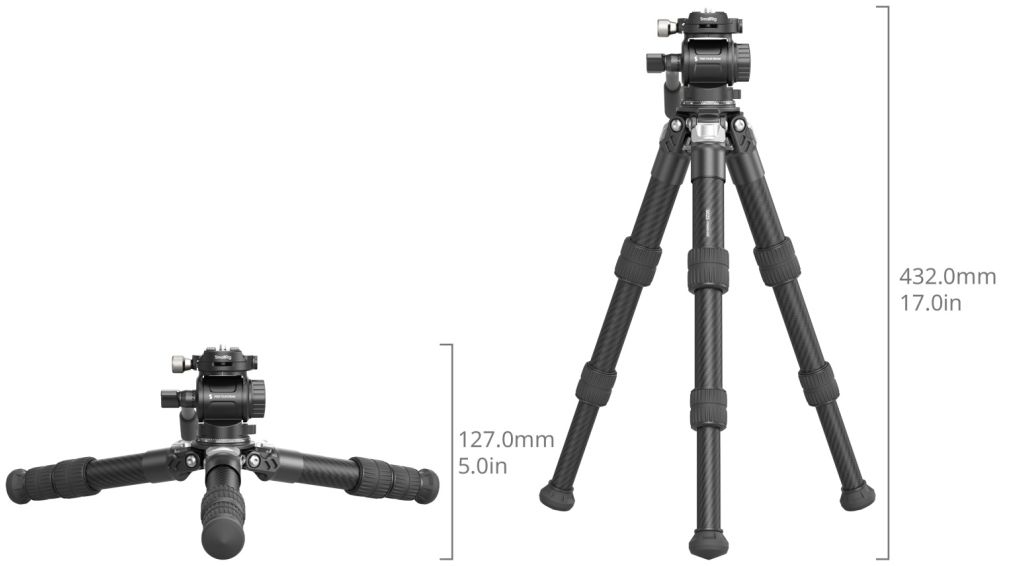 SmallRig 5025 Heavy Duty Carbon Fiber Tabletop Tripod Kit