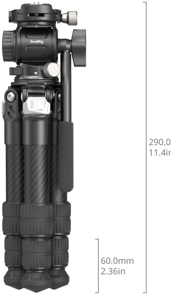 SmallRig 5025 Heavy Duty Carbon Fiber Tabletop Tripod Kit