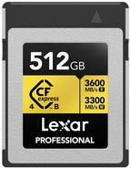 Lexar CFexpress PRO Type B Gold 4.0 series 512GB - R3600/W3300MB/s