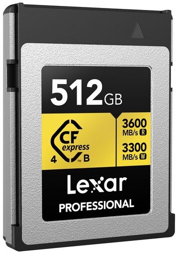 Lexar CFexpress PRO Type B Gold 4.0 series 512GB - R3600/W3300MB/s