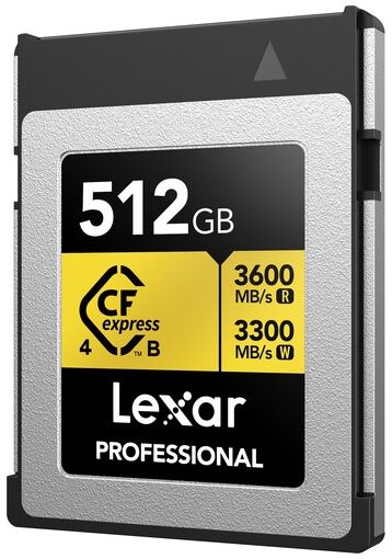 Lexar CFexpress PRO Type B Gold 4.0 series 512GB - R3600/W3300MB/s