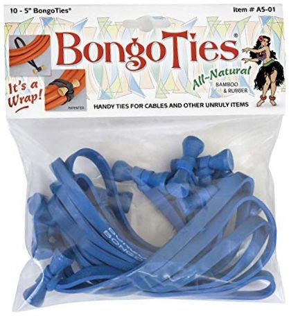 Bongo Ties All-Blue 10pcs