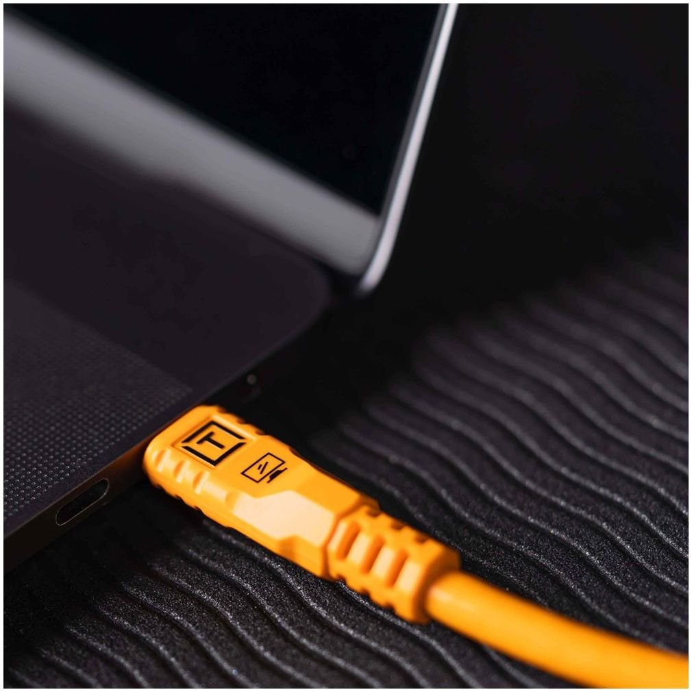 Tether Tools TetherPro Optima 10G USB-C, 31' (9.4m), straight orange