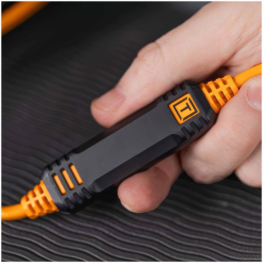 Tether Tools TetherPro Optima 10G USB-C, 15' (4.6m), straight orange