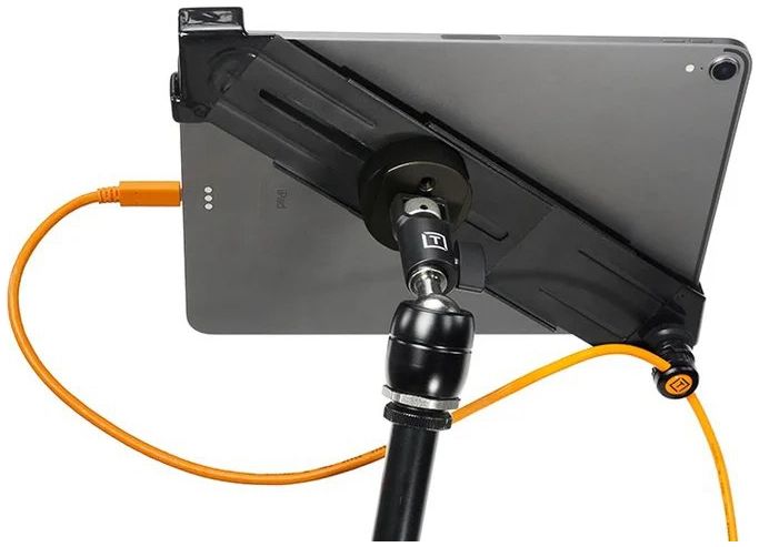 Tether Tools TetherPro Optima 10G Mobile Tethering Kit, 6' (1.8m), straight orange, AeroTab Large ThreadMount