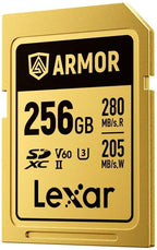 Lexar Pro Gold Armor 256GB SDXC UHS-II V60 - R280/W210 MB/s - IP68