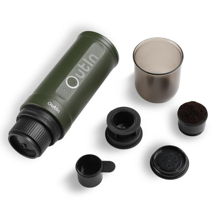 OutIn Nano Portable Electric Espresso Machine – Forest Green