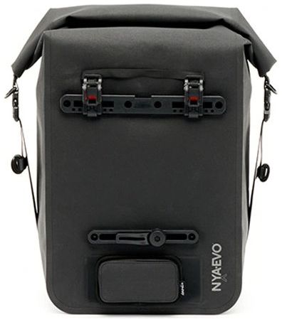 NYA-EVO FJORD BIKE 28 Graphite Black 28L waterproof bicycle roll top pannier