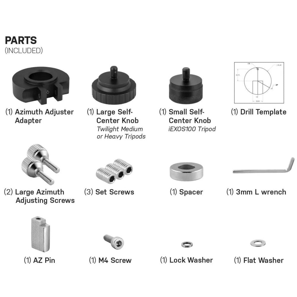 Explore Scientific Precision AZ Adjuster for iEXOS-100 Mount