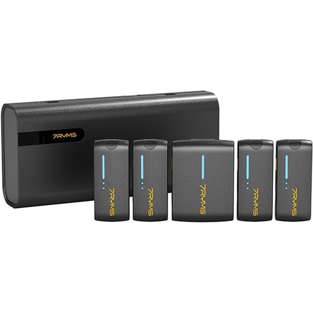 7RYMS iRay DW40 wireless microphone with 4 transmitters, black