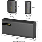7RYMS iRay DW40 wireless microphone with 4 transmitters, black