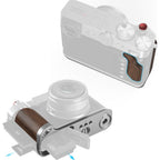 SmallRig 5265 L-Shape Mount Plate with Wooden Handle for Fujifilm GFX 100RF (silver)