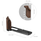 SmallRig 5266 L-Shape Mount Plate with Wooden Handle for Fujifilm GFX 100RF (black)