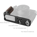 SmallRig 5266 L-Shape Mount Plate with Wooden Handle for Fujifilm GFX 100RF (black)